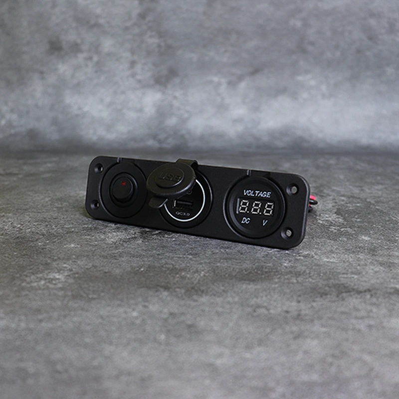 DAMAVO USB C PD Voltmeter 12 volt cigarette Lighter Adapter with Switch