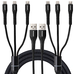 DAMAVO USB charging cable types data cable cord 5 pin USB 3 in 1