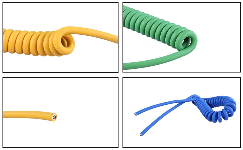 DAMAVO spiral charging cable,curly power cord,coiled flexible cable