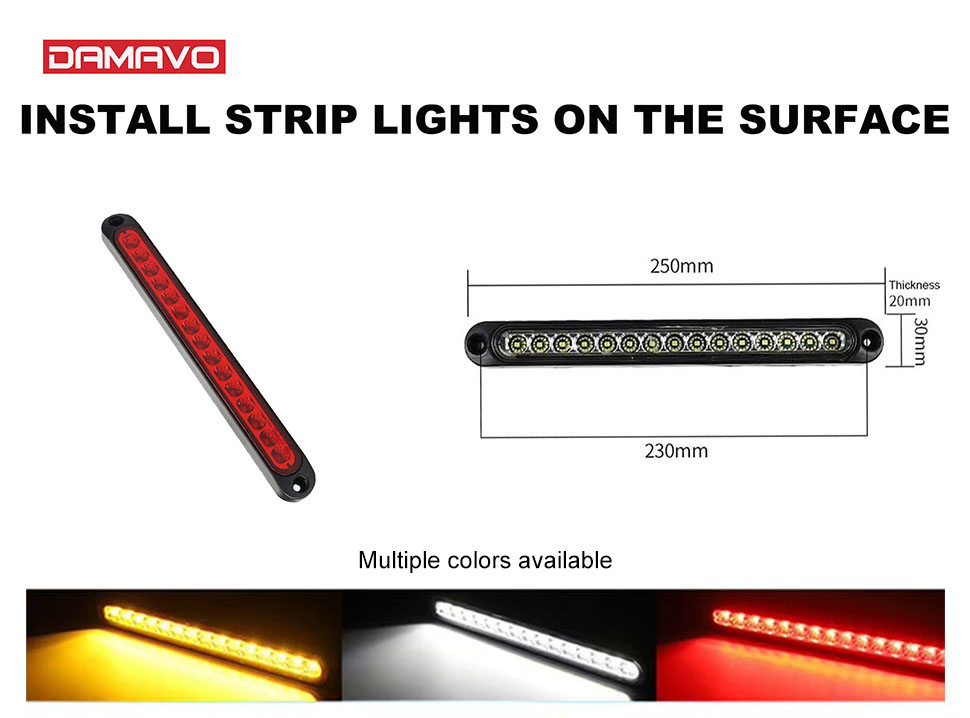 DAMAVO RV exterior LED lights,24V truck lights,LED bar for truck for sale