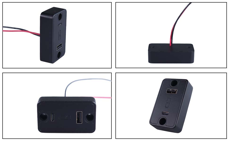 DAMAVO car socket, 12 volt plug and socket, electric charger