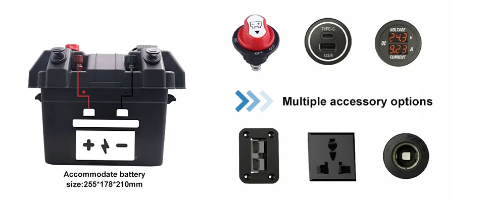 China trailer battery box, car battery box, camper battery box,Factory