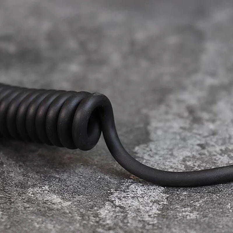 DAMAVO Custom coiled Mic XLR microphone 4 pin extension cable