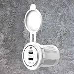 Montage encastré remplaçant l'allume-cigare dans la voiture avec USB C