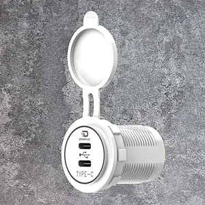 Flush mount replacing cigarette lighter in car with USB C