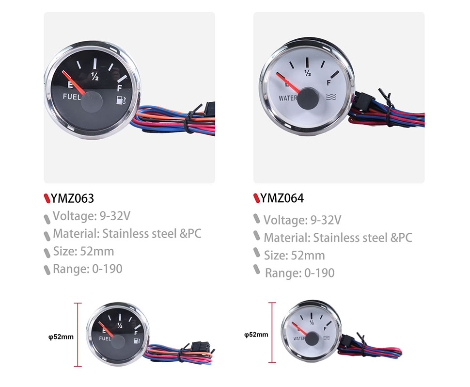 DAMAVO RV water pressure gauge,water tank pressure gauge,auto gauge oil pressure OEM