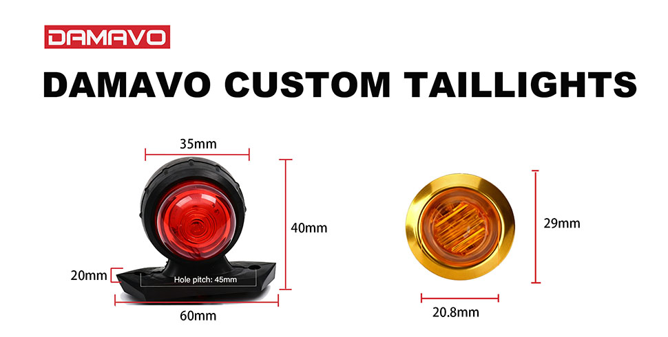DAMAVO 24 volt led lights for trucks,custom lights for trucks,lorry marker lights for sale