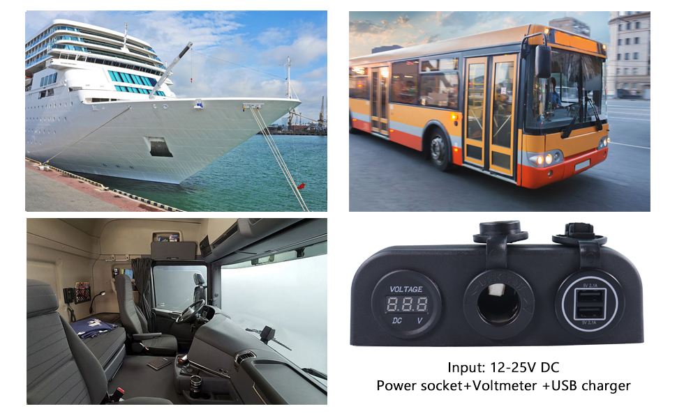 DAMAVO Marine-USB-Steckdose, 24-V-Steckdose, USB-Ladegerät Boot factory