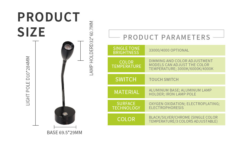 Damavo YML238 Details page-2 rv reading light with usb,usb book reading light