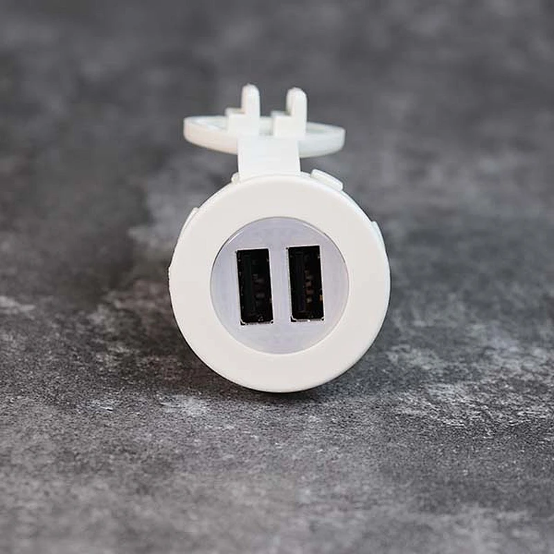 DAMAVO รถจักรยานยนต์พอร์ต USB คู่รถไฟแช็กอะแดปเตอร์ 12V เต้าเสียบ OEM