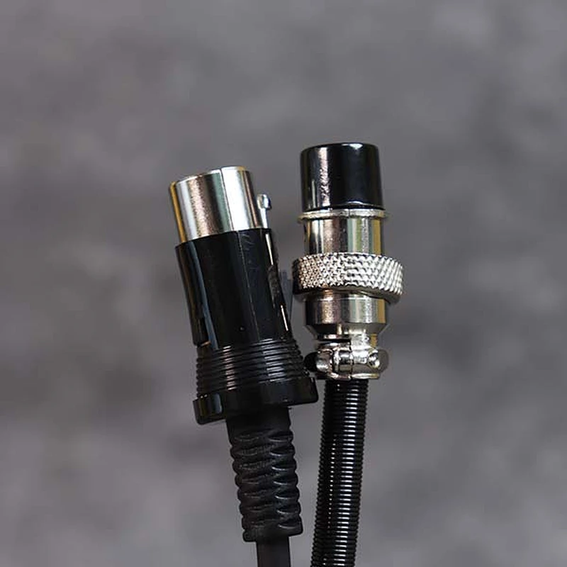 DAMAVO Custom coiled Mic XLR microphone 4 pin extension cable