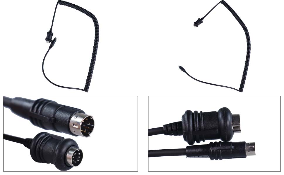 DAMAVO สายต่อขยายมินิ xlr, สายเคเบิลแบบขด 8 แกน, สายไมค์แบบขด