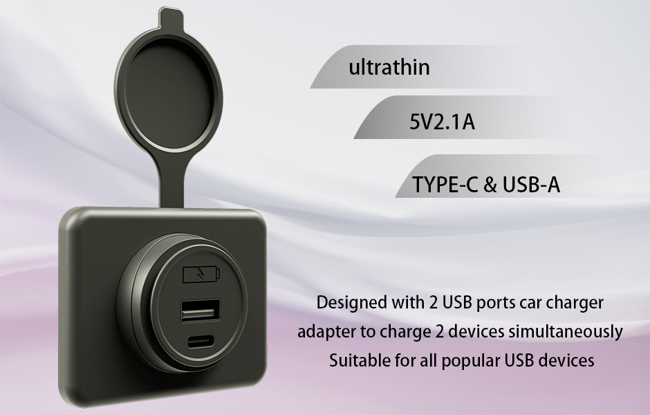 usb type c car charger, cigarette lighter usb charger, usb c 12v charger DAMAVO