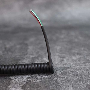 DAMAVO Coiled security cable 4 core telephone spiral cable Assembly
