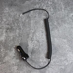 Carregador de carro USB DAMAVO 12V/5V com conjunto de cabo enrolado DC RJ 12