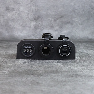 DAMAVO RV USB C outlet charging outlet voltage meter dashboard panel