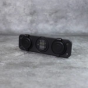 DAMAVO Vehicle USB charger socket 24V voltmeter and ammeter panel