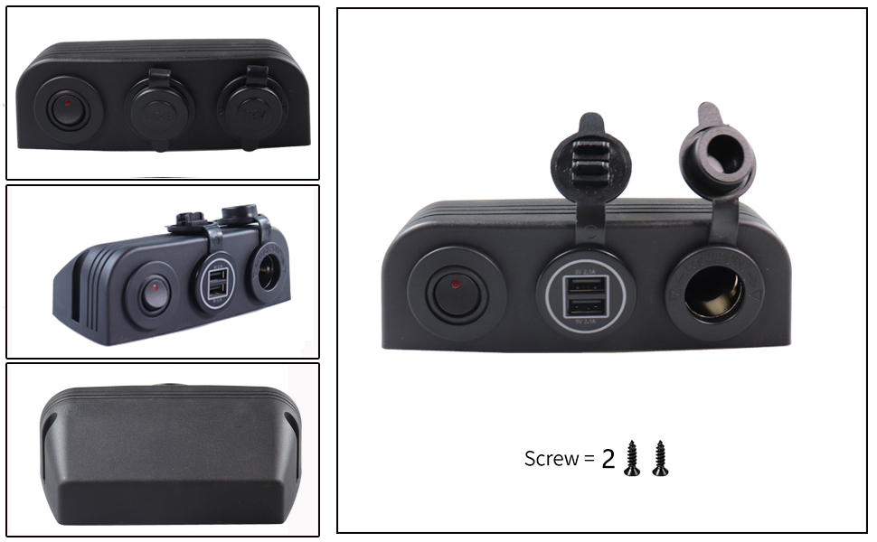 RV 12V outlet, 12V female plug, boat 12V outlet丨DAMAVO