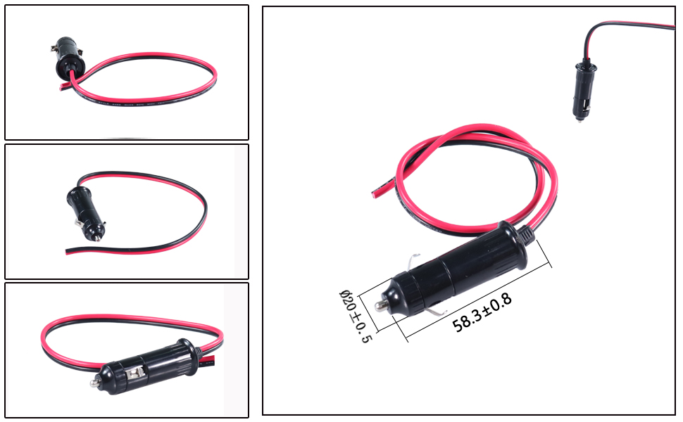 DAMAVO cigarette car charger,12 volt cigarette lighter plug,12v car socket power supply
