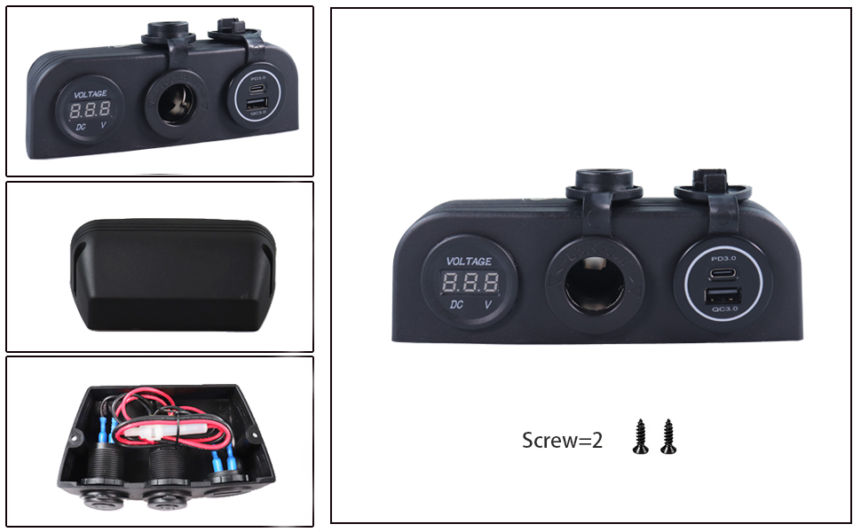 منفذ شحن USB RV ، منفذ RV USB C ، مقياس جهد RV factory