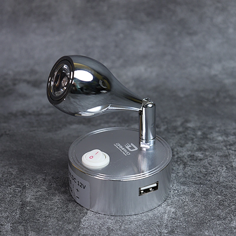 DAMAVO Tempat lilin dinding 12 volt 12 volt wall sconce caravan lampu baca LED dengan USB untuk RV