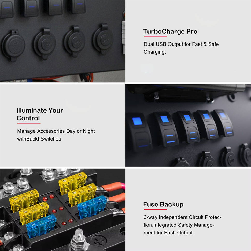 DAMAVO custom marine switch panel,RV switch panel,campervan switch panel for sale