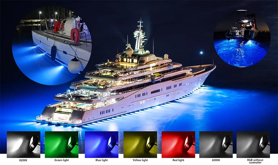DAMAVO boat lights,12v waterproof led lights for boats,yacht underwater lights odm