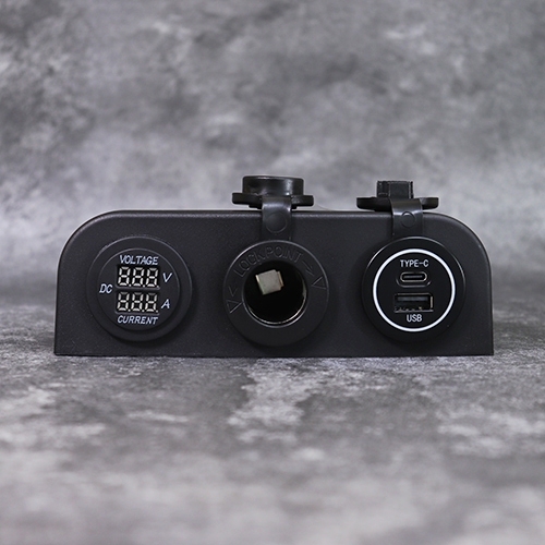 DC Amp Meter Digital Ammeter Voltmeter USB Type C Outlet ولاعة سجائر