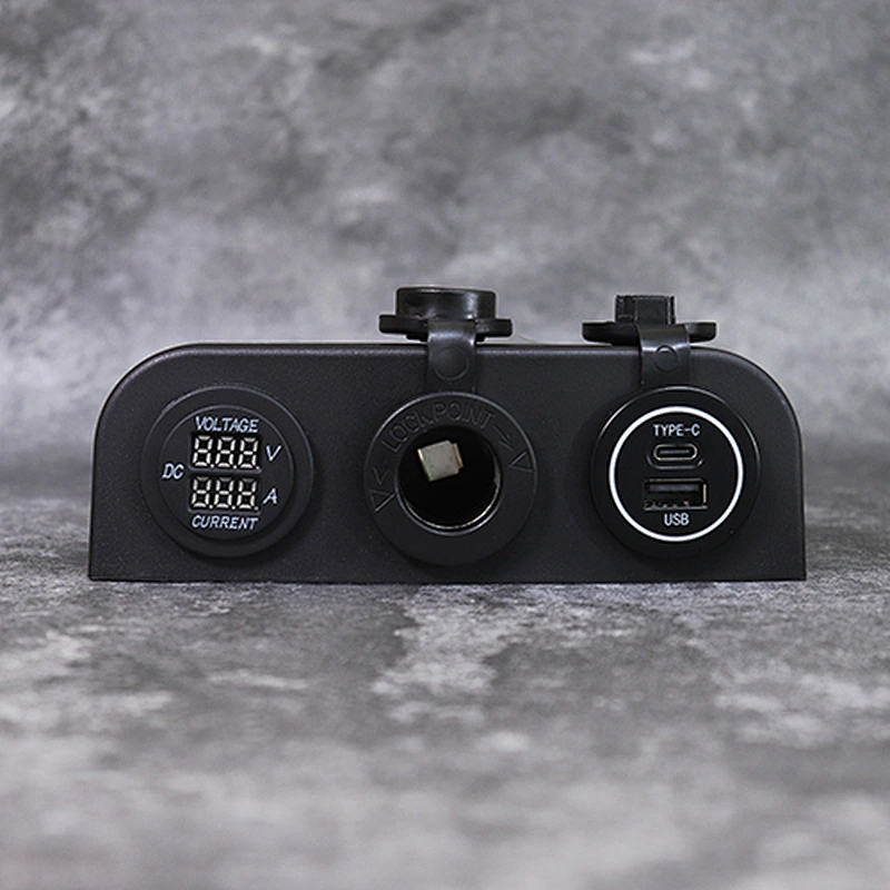 DC 電流計 デジタル電流計 電圧計 USB Type C アウトレット シガーライター