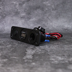 DAMAVO Interrupteurs 12 volts marine 3 voies prise 12v externe marine accessoire prise USB voltmètre