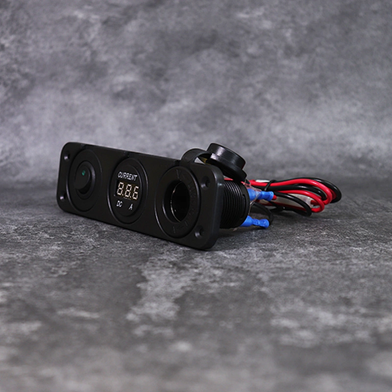 DAMAVO Interrupteurs 12 volts marine 3 voies prise 12v externe marine accessoire prise USB voltmètre
