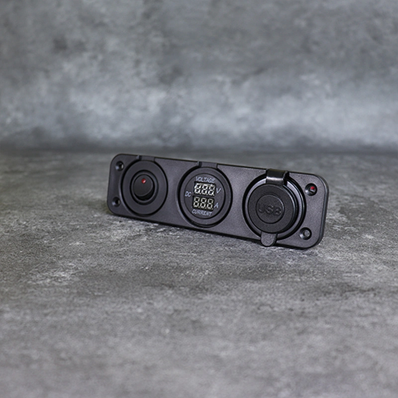 DAMAVO DC voltmeter ammeter C แท่นชาร์จ แผงหน้าปัดแบบฝัง