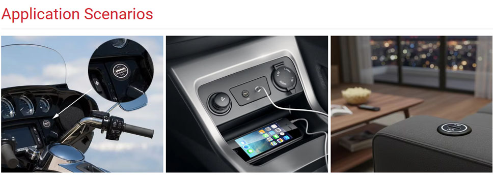 IATF1694912v USB charging port,12v USB socket,12v USB outlet OEM