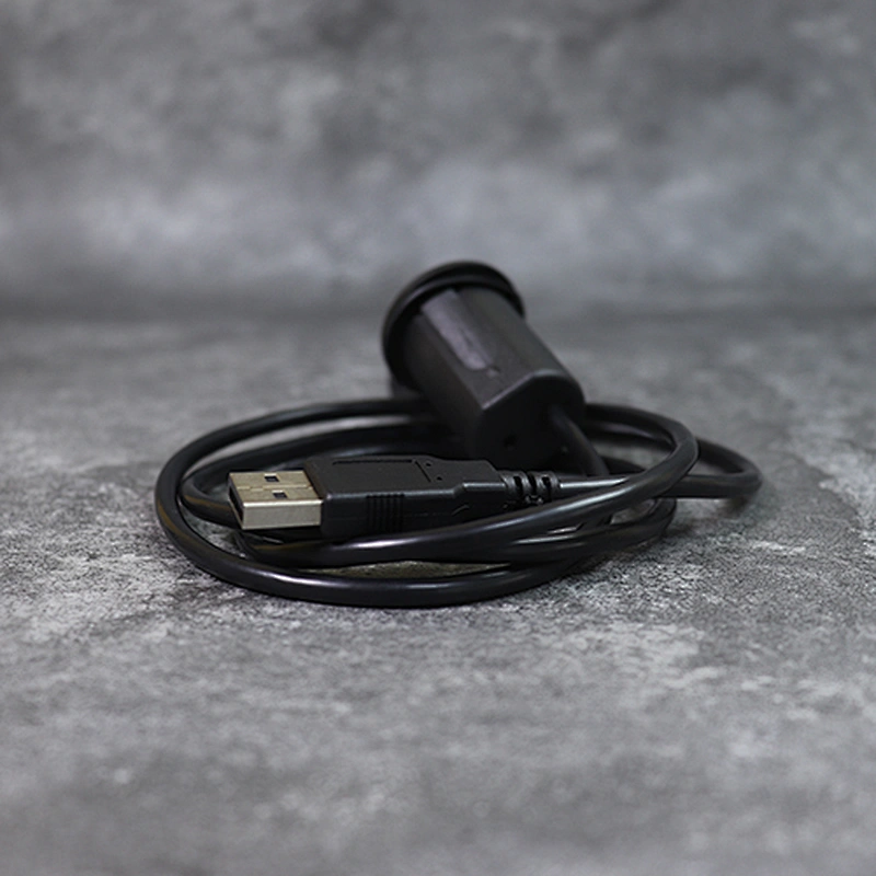 DAMAVO Single socket extension lead car stereo USB cable dash mount