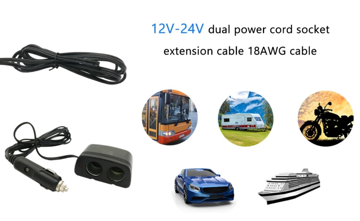 car usb adapter，portable electric vehicle charger,car socket extension CE