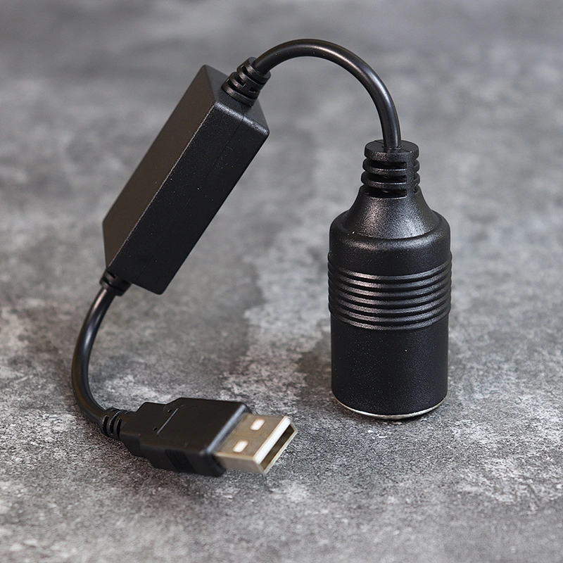 DAMAVO USB 5V to 12V car lighter socket power outlet plug charger adapter