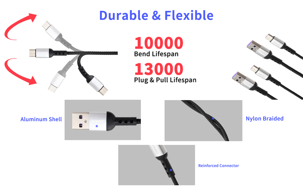 fast charging micro USB cable, charging cord, types of charging cords factory