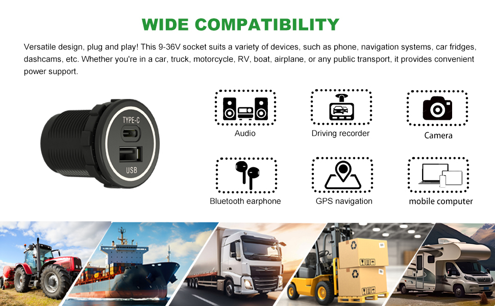 car charger usb c,dual usb car charger,12v usb c outlet simultaneously wide compatibilty