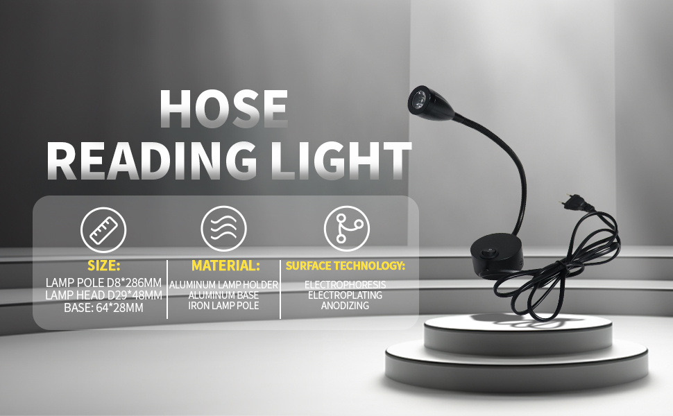 Damavo YML260 Details page-1 flexible reading light,led reading light bed
