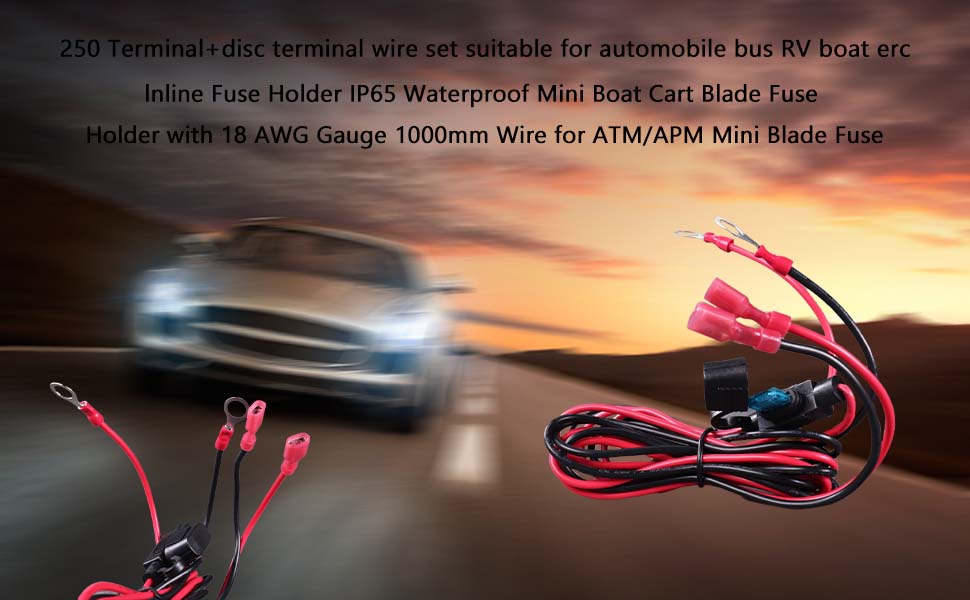 12vdc cable, fuse cable, power cable with fuse factory