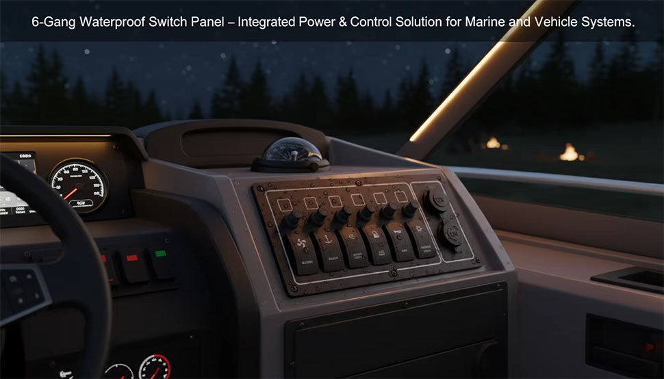 DAMAVO rocker switch panel,marine rocker switch panel,custom switch panel ODM