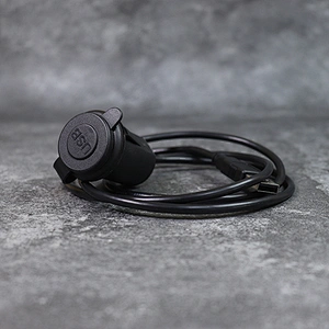 DAMAVO Single socket extension lead car stereo USB cable dash mount