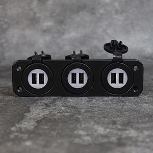 רכזת USB 12V DAMAVO ל-RV 3 יחידות מתאם מטען לרכב עם יציאות כפולות