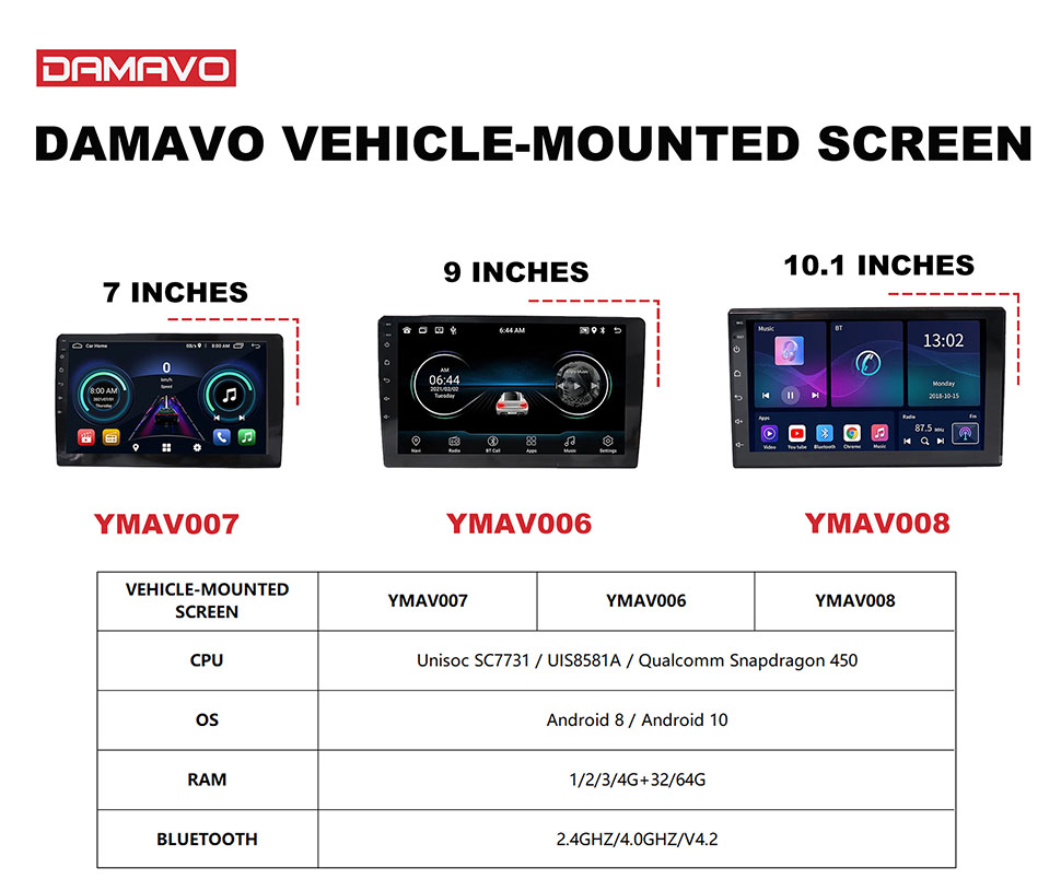 DAMAVO car radio 7 inch touch screen,10 inch touch screen car radio,7 inch touch screen car stereo for sale