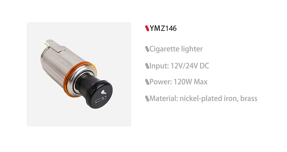 24V cigarette outlet plug,12v cigarette lighter socket,cigarette power plug portcustom ODM