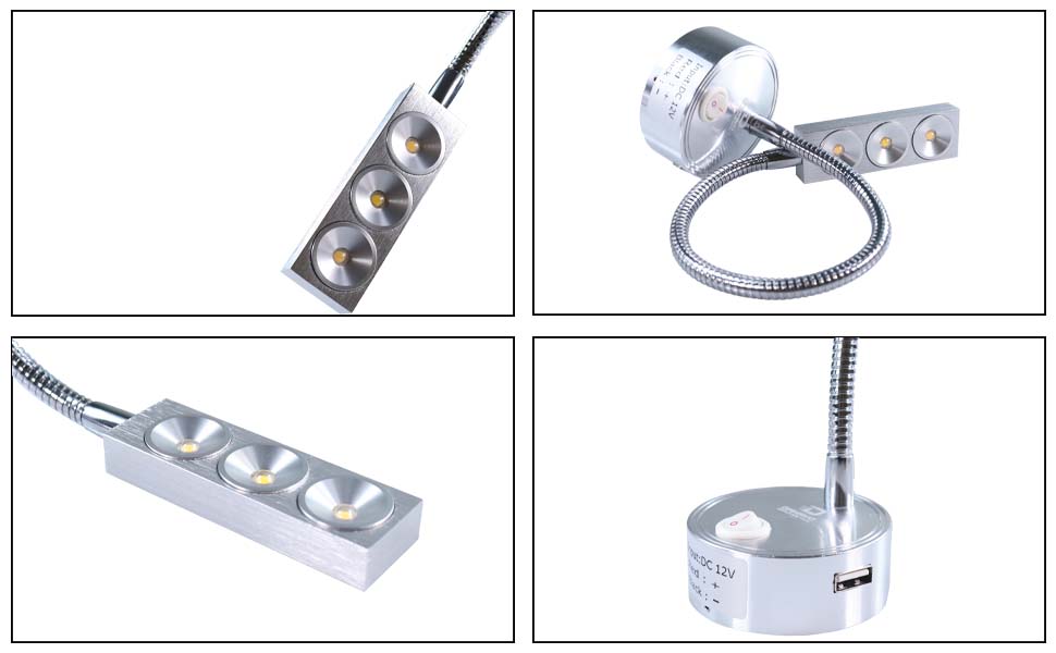 OEM 12v led reading light with usb,led lights for trailer interior，camper light fixtures 