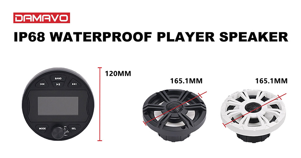China waterproof marine speakers,ATV Bluetooth waterproof speakers,waterproof DJ speakers OEM