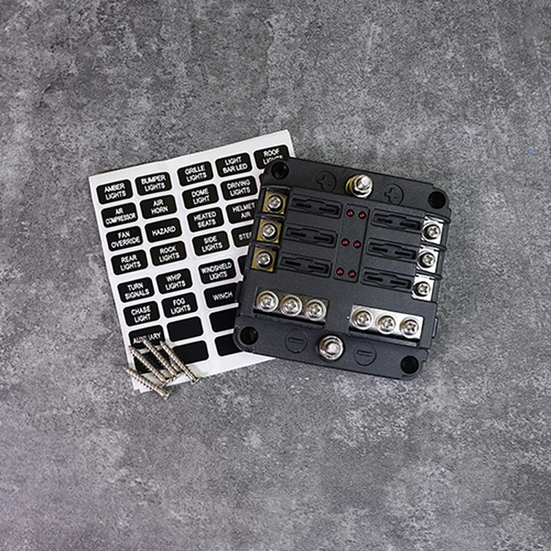 DAMAVO Caravan fuse box 6 way accessory block Panel mount Manufacturer