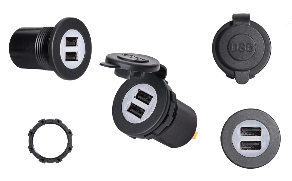 DAMAVO 12В usb для скрытого монтажа, 12 вольтовая розетка usb, автомобильный USB для скрытого монтажа