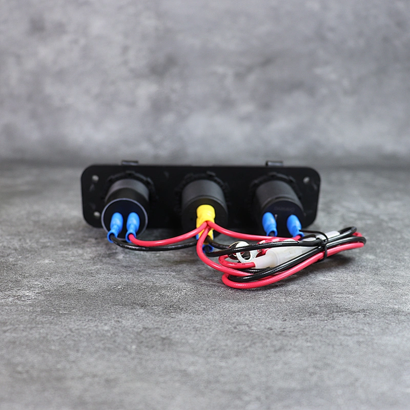 DAMAVO Vehicle USB charger socket 24V voltmeter and ammeter panel